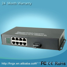 CCTV Caméra Connecteur Gigabit Media Converter 10 / 1000M Fiber to 8 Ethernet Converter